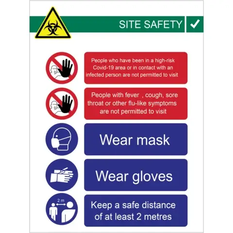 Visitor Site Safety sign - Covid-19 
