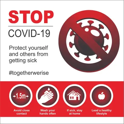 Stop Covid-19 - Protect Yourself safety sign 