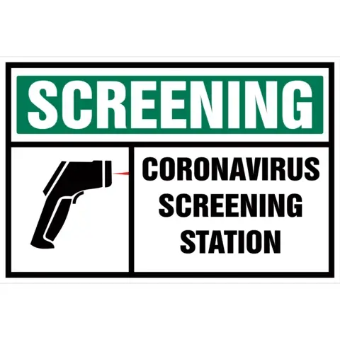 Corona Virus Screening Station safety sign - Covid-19 