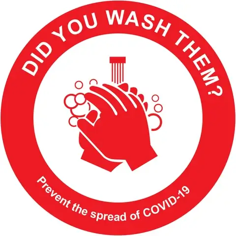 Did you wash them - Laminated sticker - Covid-19 