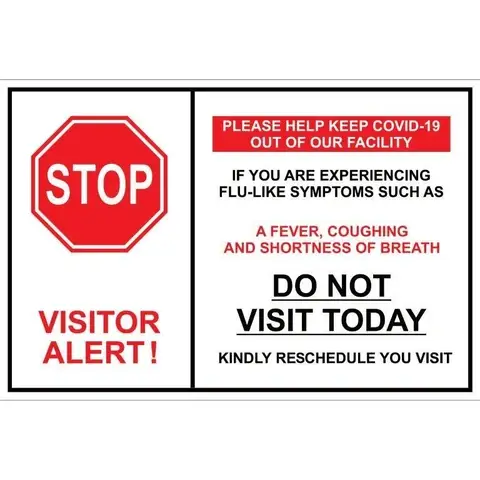 Virus Alert safety sign - Covid-19 