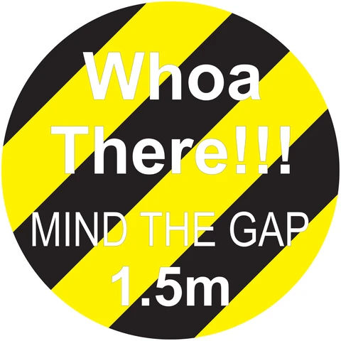 Mind the gap - floor decal - Covid-19 