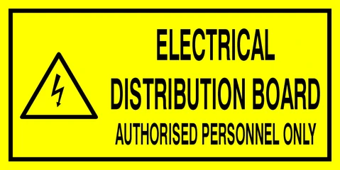 Electrical Distribution board safety sign