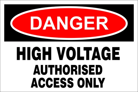 Danger : High Voltage safety sign