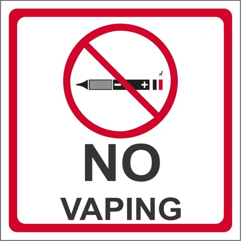 No Vaping safety sign
