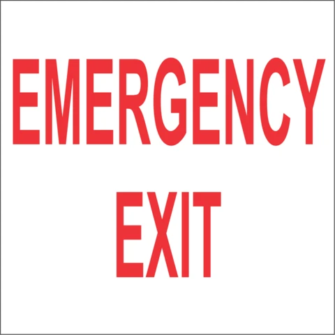 Emergency Exit safety sign 