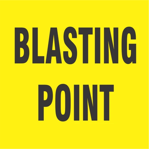 Blasting Point safety sign 