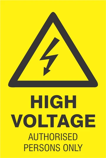 High Voltage safety sign