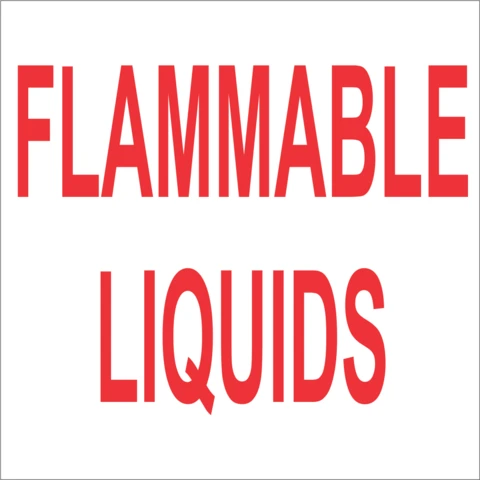 Flammable Liquids safety sign 