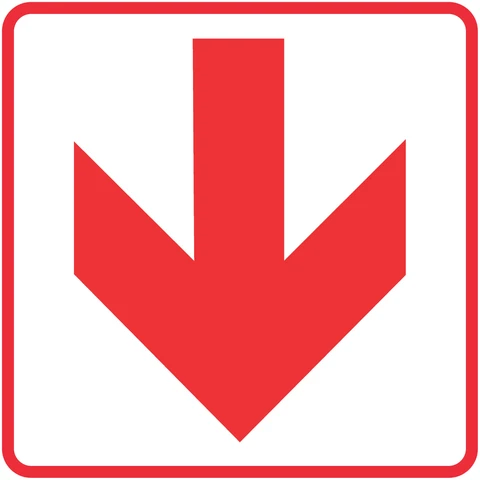 Red Arrow - Location of Fire Fighting equipment safety sign 