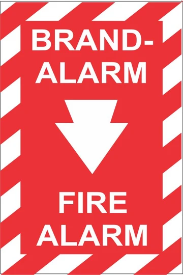 Fire Alarm in 2 Languages safety sign 