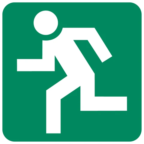 Running Man (Left) safety sign 