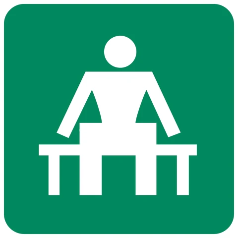 Waiting Place safety sign 