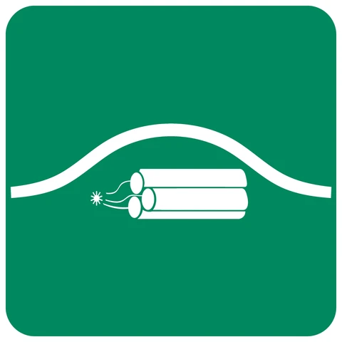 Location Of Bomb Bag safety sign 