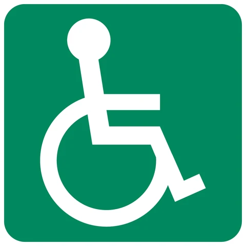 Allocated To Or Accessible To Wheelchair safety sign 