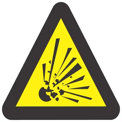 Beware Of Explosion Hazard safety sign 