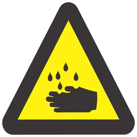 Beware Of Corrosive Hazard safety sign 
