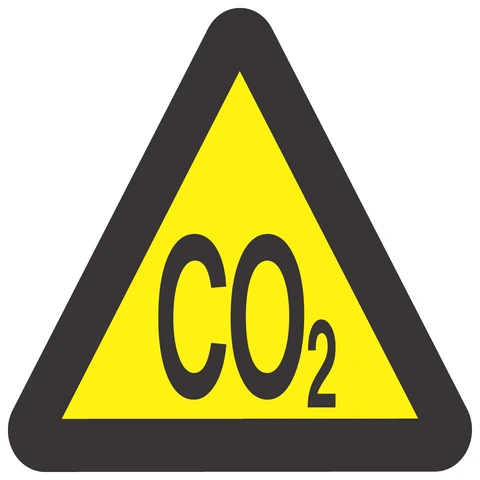 Beware Of Carbon Dioxide safety sign 