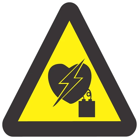 Beware Of Electro-Magnetic Interference On Heart Pacemaker safety sign 