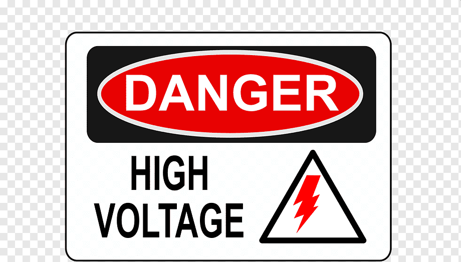 Danger : High Voltage safety sign