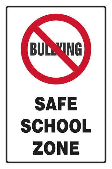 Safe school zone safety sign 
