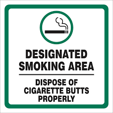 Designated Smoking Area safety sign
