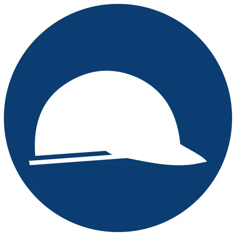 Head Protection Shall Be Worn safety sign 