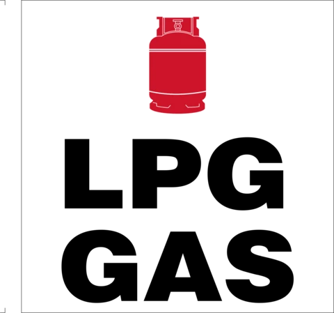 LPG Gas safety sign 