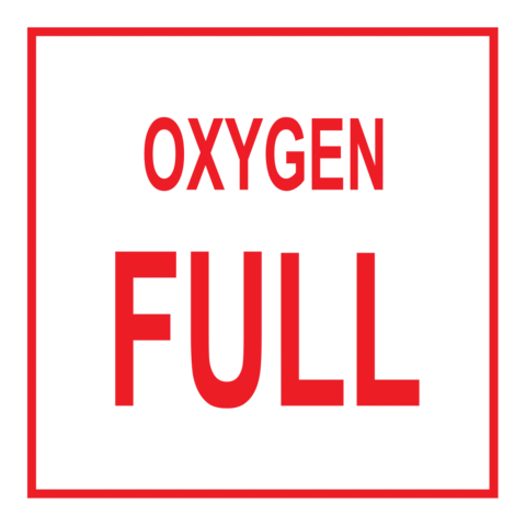 Oxygen Full safety sign 