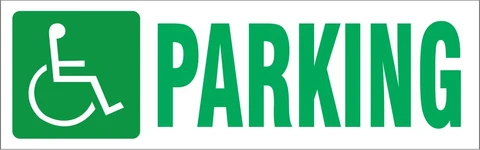 Accessible parking safety sign 
