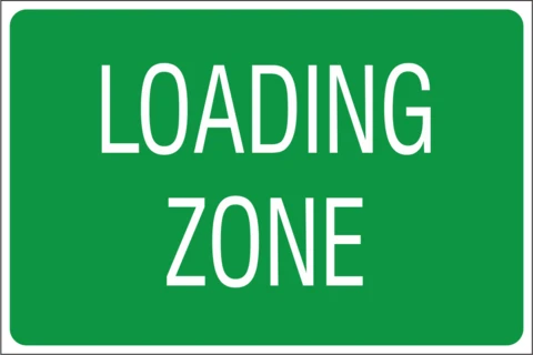 Loading Zone safety sign