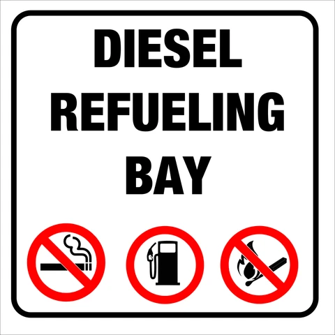 Diesel Refueling Bay safety sign