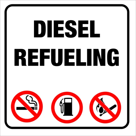 Diesel Refueling safety sign 