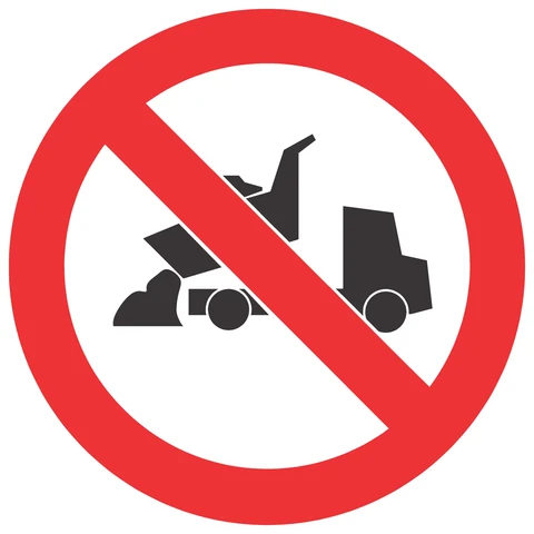 No Dumping safety sign 