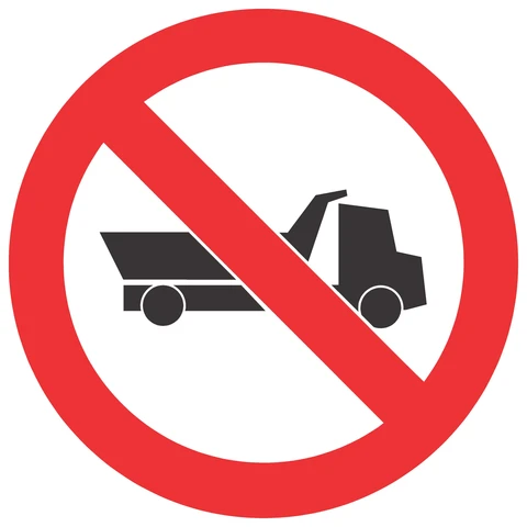 No Entry For Heavy Vehicles safety sign