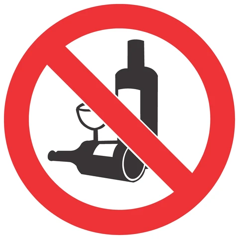 No Alcohol safety sign 