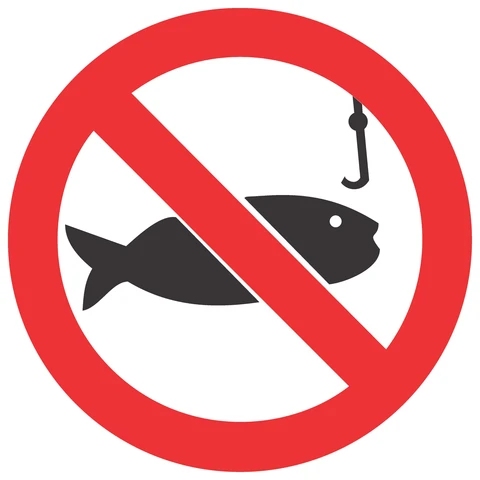 No Fishing safety sign 
