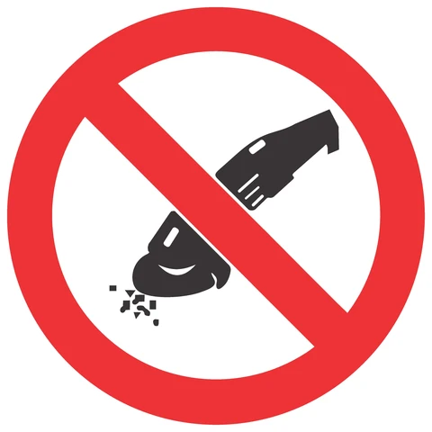 No Grinding safety sign