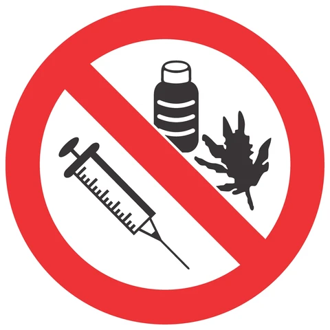 No Drugs safety sign 