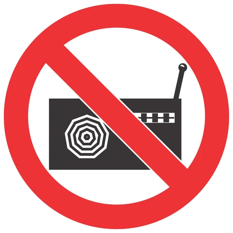 No Loud Music safety sign 