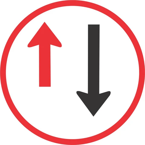 SABS Yield to Oncoming Traffic road sign 