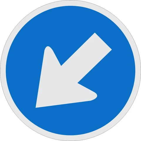 SABS Keep Left road sign 