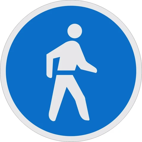 Pedestrians Only road sign  