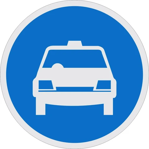 Taxis Only road sign 