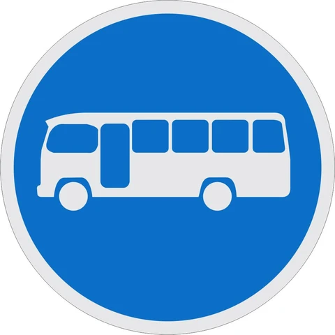 Midi-Buses Only road sign 