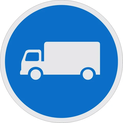 Goods Vehicles Only road sign 
