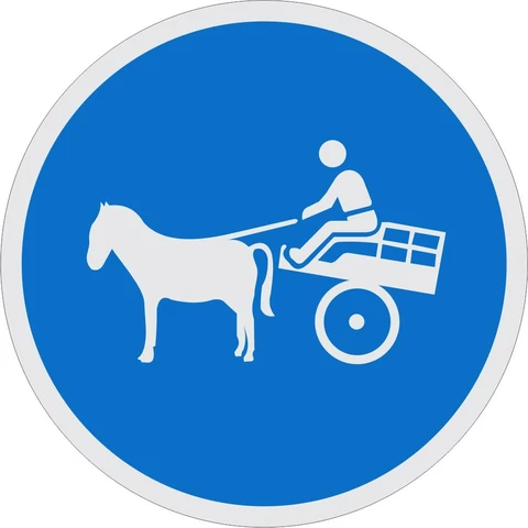 SABS Animal Drawn Vehicles Only road sign 