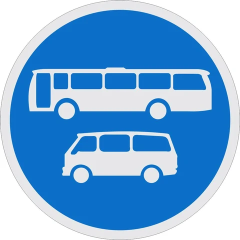 Buses and Midi-Buses Only road sign 