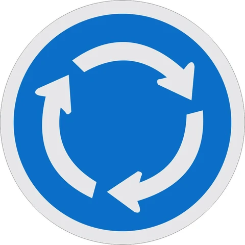 SABS Roundabout road sign