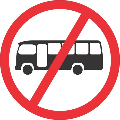 No Midi-Buses road sign 